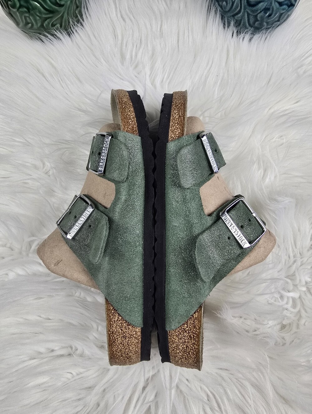 Birkenstock Arizona Shimmering Thyme Sandal Size 38 - Picture 11 of 14